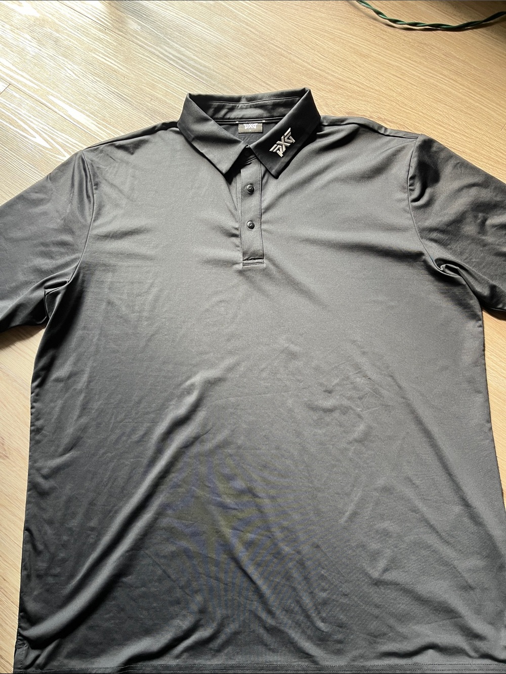PXG Black Performance Polo with Embroidered Collar Logo